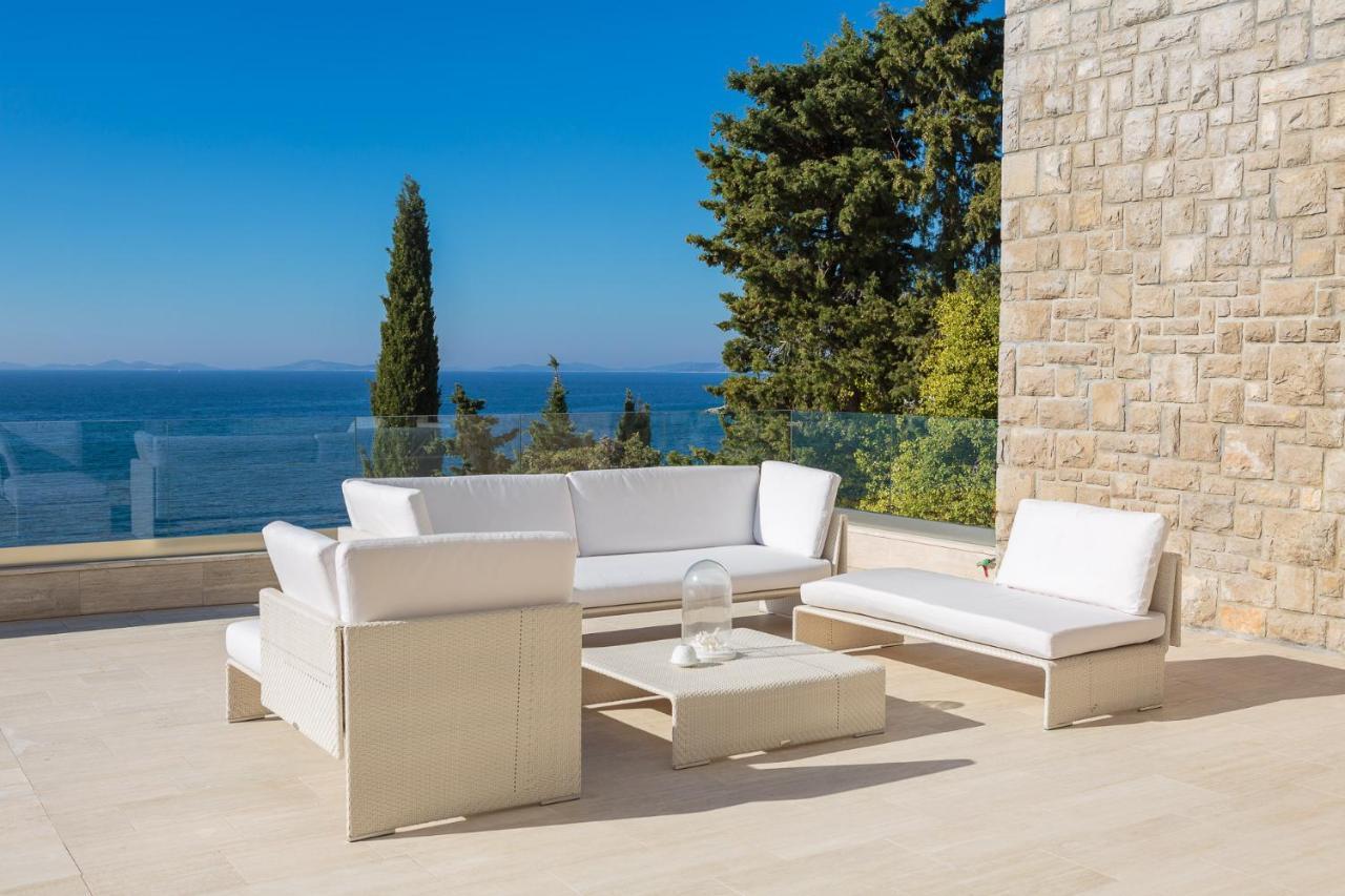 Luxury Seafront Villa Primosten Glamour With Private Pool, Sauna And Gym At The Beach In Primošten Eksteriør bilde
